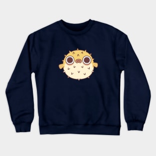 Cute Grumpy Puffer Fish Crewneck Sweatshirt